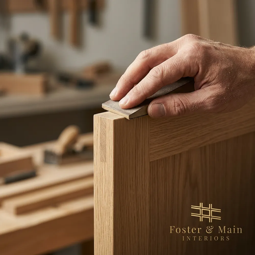 Bespoke cabinet maker at work